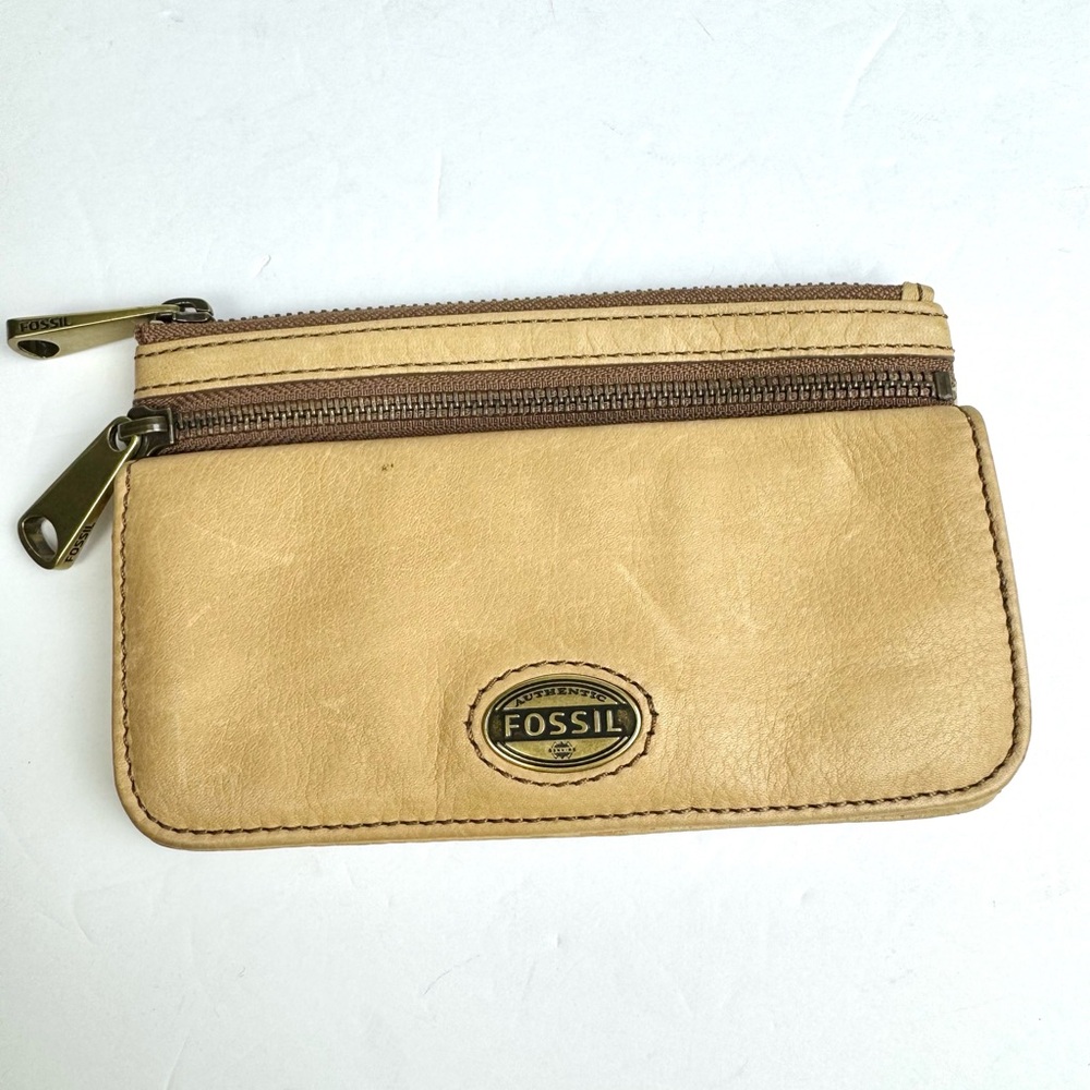 Fossil Tan Bi-fold Leather Wallet